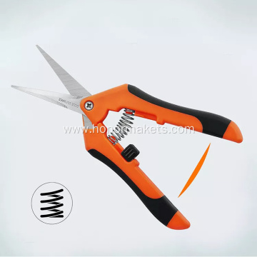 Professional garden direct shear Stainless Steel orange Elbow Straight Head Sharp Blade garden tree pruner